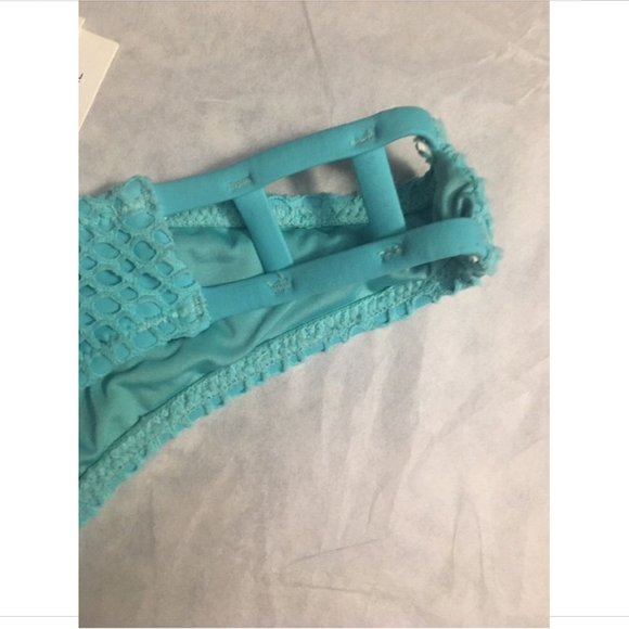 NWT Volcom Love & Haight‎ Retro Lace Bikini Bottom in Blue Bird [SZ Large ] - Picture 3 of 6